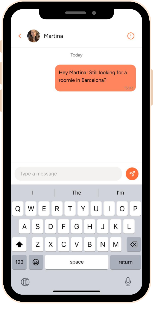 BeRoomie app matching and chat features for connecting with roommates